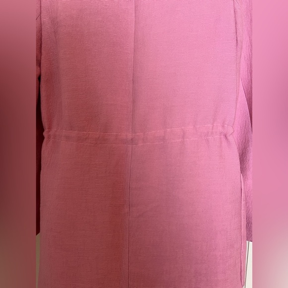 Zara Long Pink Textured Jacket - Picture 7 of 12